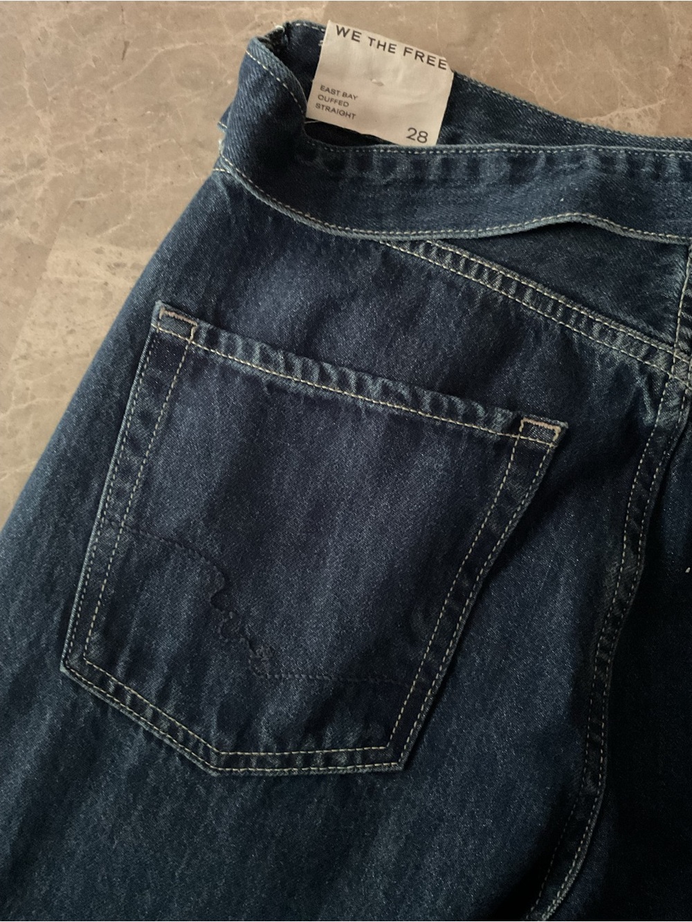 We The Free East Bay Cuffed straight Jeans Sz 28 denim pants - Picture 12 of 16